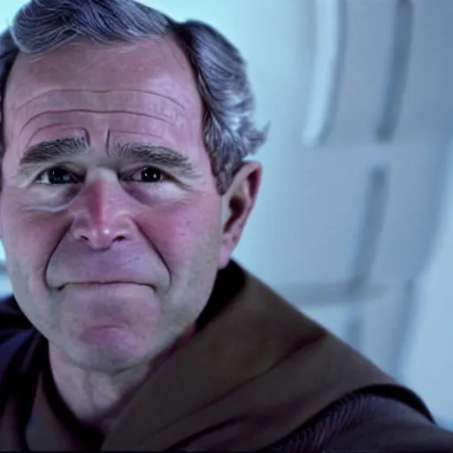 Image similar to George Bush as anakin skywalker in star wars episode 3, 8k resolution, full HD, cinematic lighting, award winning, anatomically correct