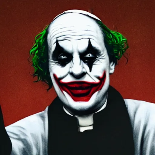 Prompt: the pope as the joker