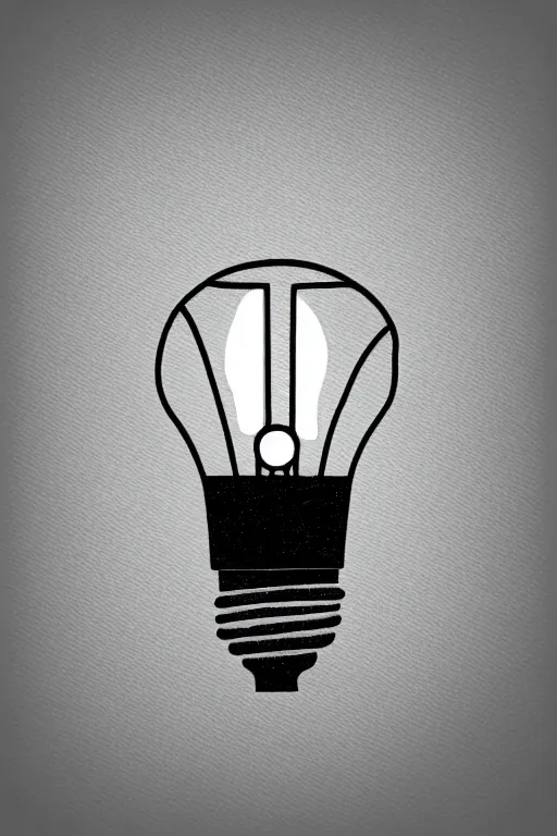 Prompt: minimalist boho style art of a lightbulb, illustration, vector art