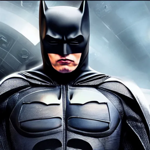Prompt: Elon musk in batman suit, 8k ultra hd, hyper detailed