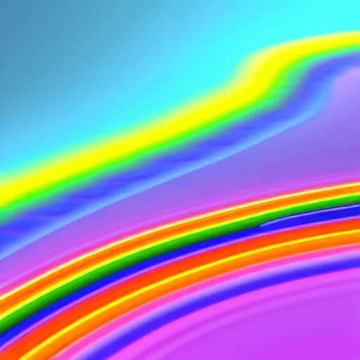 Prompt: Rainbow Road in real life, HD render high quality 4k