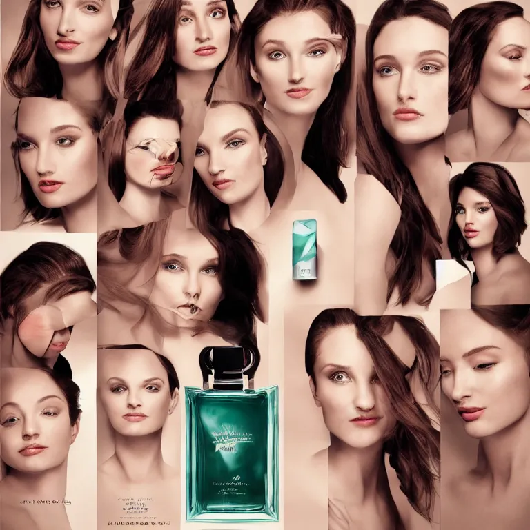 Image similar to portrait fragrance advertising campaign painted by michelangelo