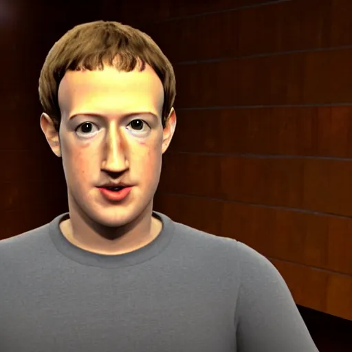 Prompt: mark zuckerberg skin in gmod