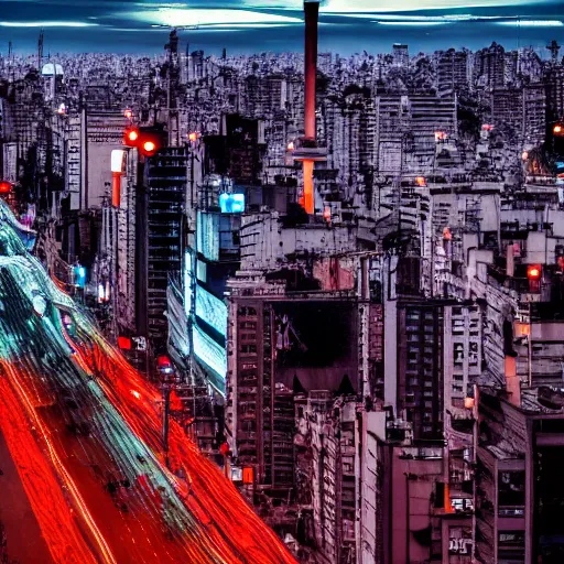 Prompt: Buenos Aires Argentina, cyberpunk, detailed, hd