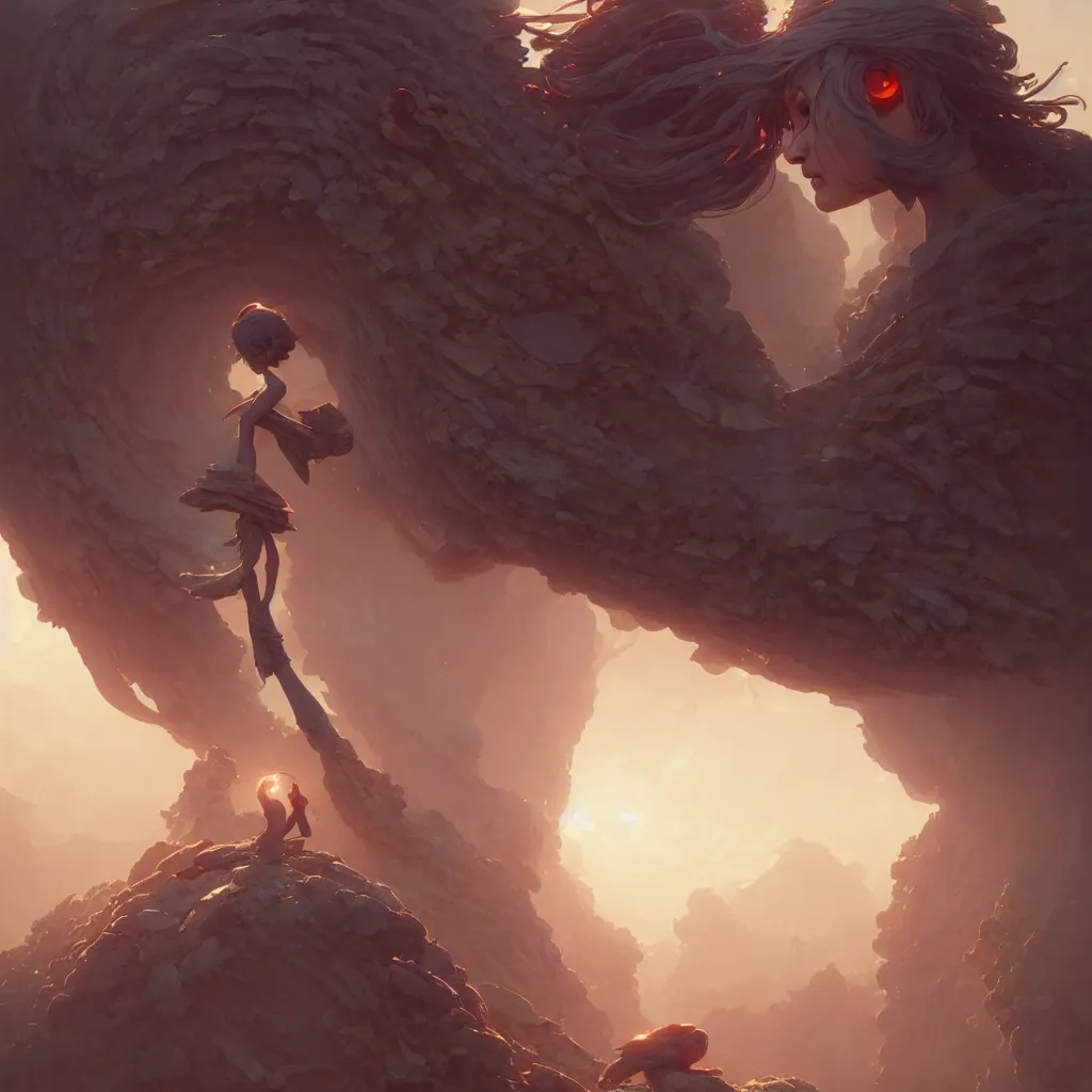 Prompt: beautiful very extreme closeup eye angels stone statues, unreal engine, greg rutkowski, loish, rhads, beeple, tom bagshaw, alphonse mucha, global illumination, detailed and intricate environment