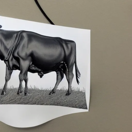 Image similar to a highly detailed ultra realistic photograph of a cow that is an airplane pilot