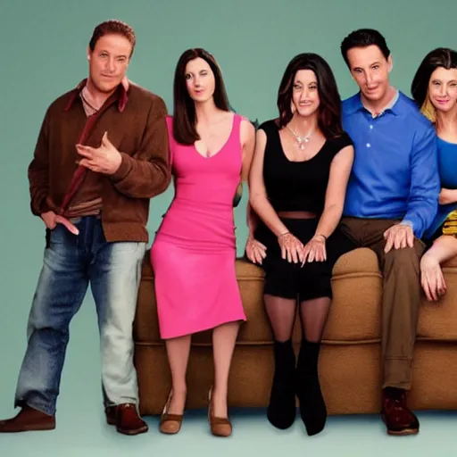 Image similar to still from the hit tv show friends in the style of bojack horseman