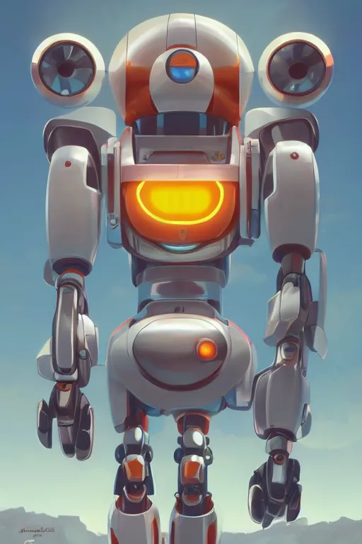 Image similar to metabots medabots medarotto medarot robot minimalist comics, behance hd by jesper ejsing, by rhads, makoto shinkai and lois van baarle, ilya kuvshinov, rossdraws global illumination ray tracing hdr radiating a glowing aura