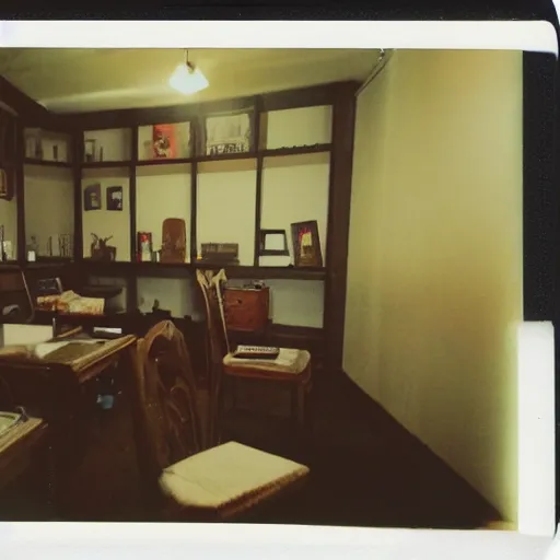 Image similar to Polaroid photo of the backrooms