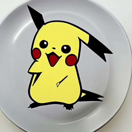 Prompt: pikachu as a skeleton on a plate, photo realistic