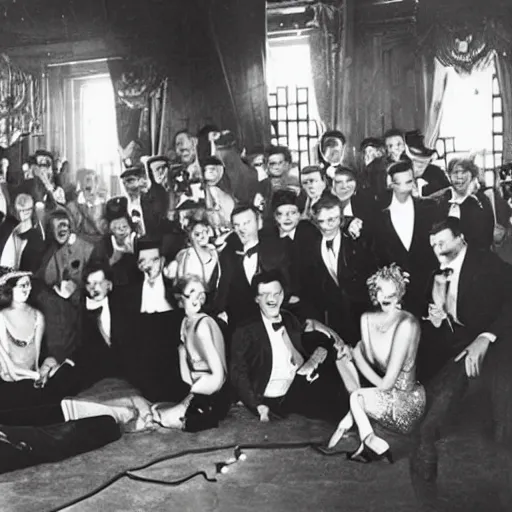 Image similar to a studio photo of Gatsby's greatest party