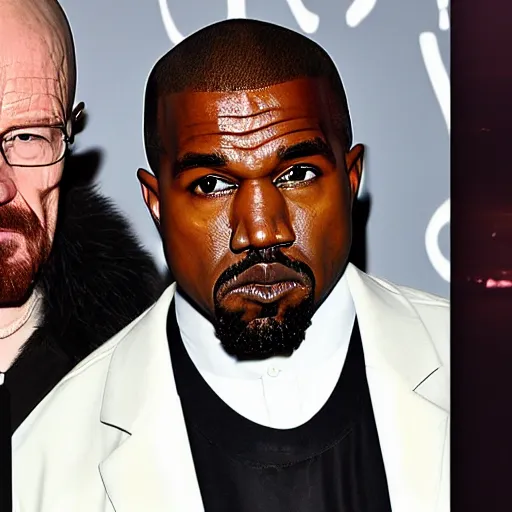 Image similar to walter white and kanye west