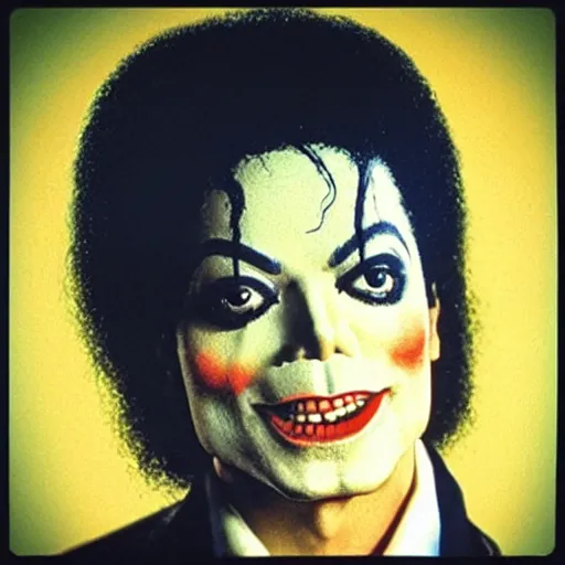 Image similar to “ michael jackson as bozo the clown”