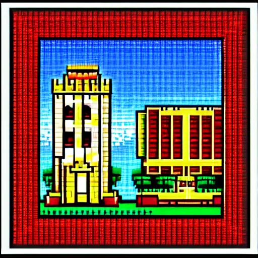 Image similar to pixel art of gainesville florida