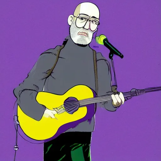 Prompt: cartoon michael stipe