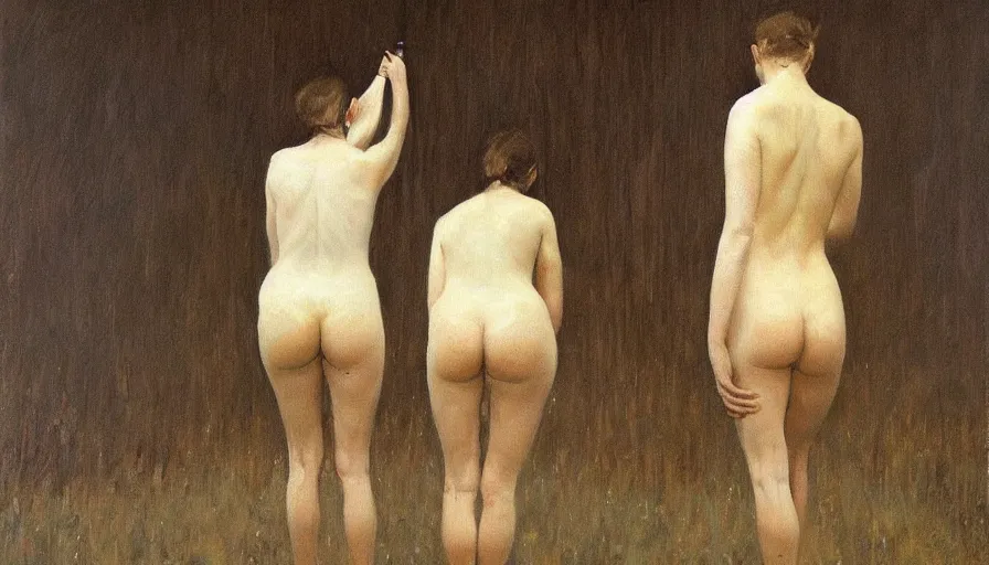Prompt: painting by borremans, astral portal, detailed, stunning