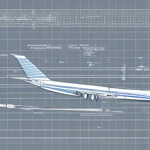 Boeing 747-8 Blueprint Paper