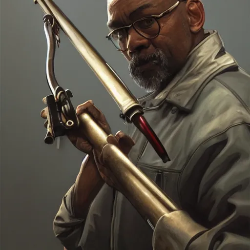 Image similar to gordan freeman from half - life holding a crowbar, intricate, highly detailed, digital painting, trending on artstation, concept art, smooth, sharp focus, illustration, unreal engine 5, 8 k, art by artgerm and greg rutkowski and alphonse mucha