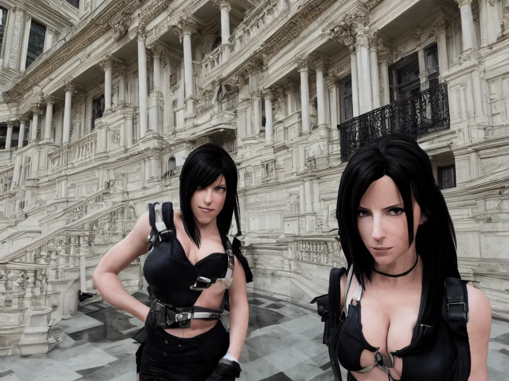 Image similar to Tifa Lockheart at the italian senate.