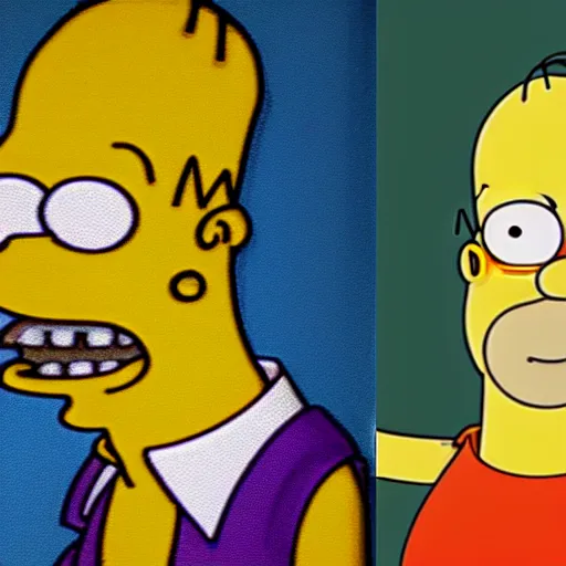 Prompt: “ homer simpson in 8 k, real life, photorealistic. ”