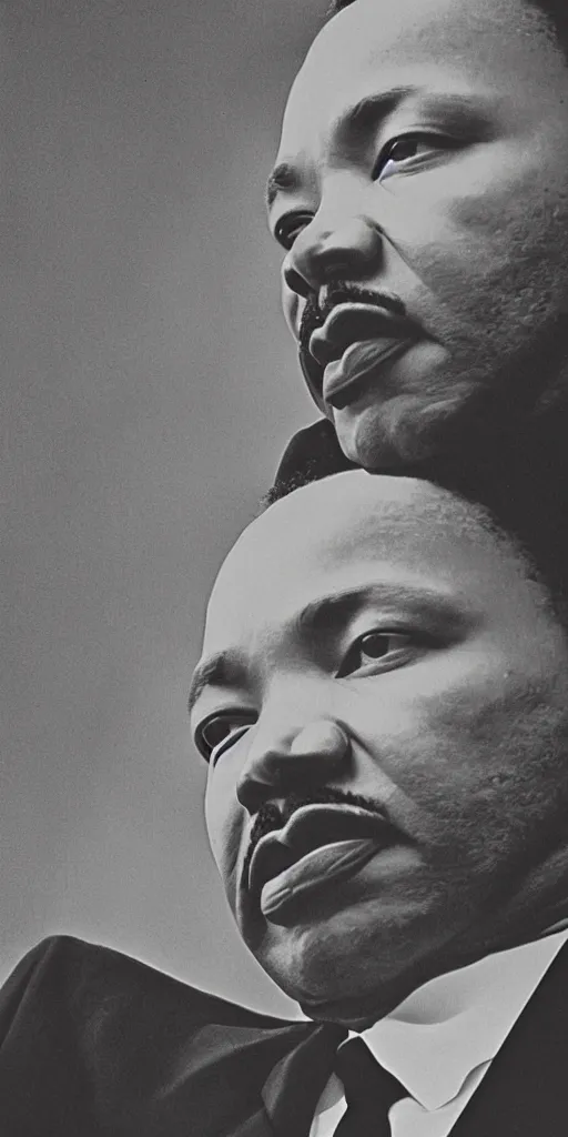 Prompt: Martin Luther king, portrait by David friedric