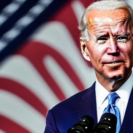 Image similar to joe biden as a cyborg, award winning presidential campaign photography