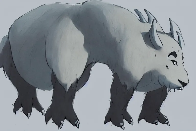 Prompt: Appa from the last Airbender , concept art,