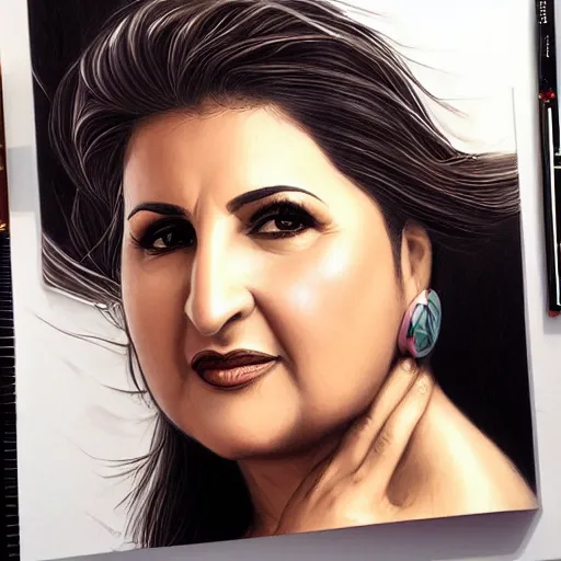 Image similar to amazing lifelike award winning pencil illustration of Kathy najimy trending on art station artgerm Greg rutkowski cinematic