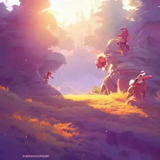 Image similar to hero world ewoks, behance hd by jesper ejsing, by rhads, makoto shinkai and lois van baarle, ilya kuvshinov, rossdraws global illumination