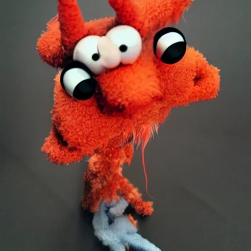 Image similar to the devil as a muppet