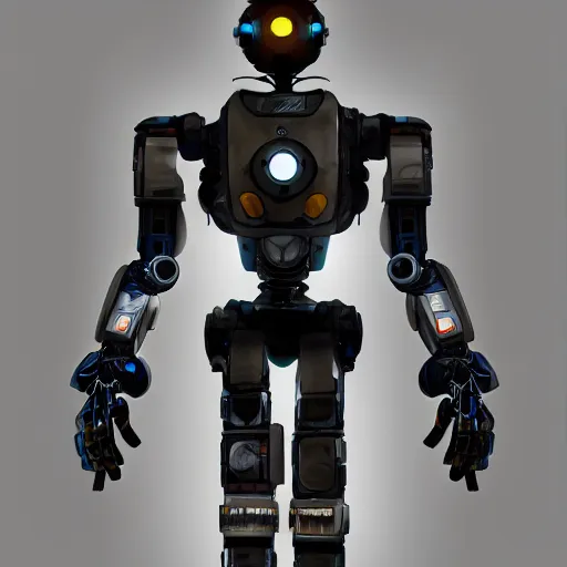 Prompt: atlas robot, portal, videogame, high detail, valve, concept art