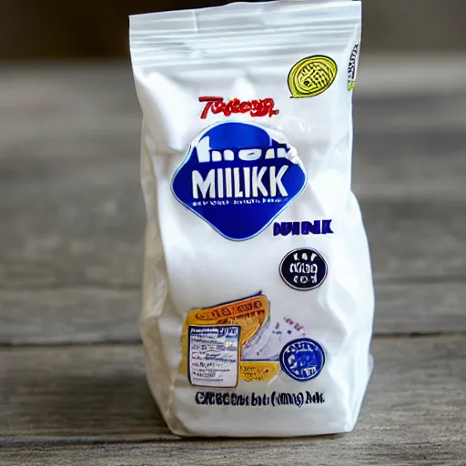 Prompt: milk inside a bag of milk inside a bag of milk