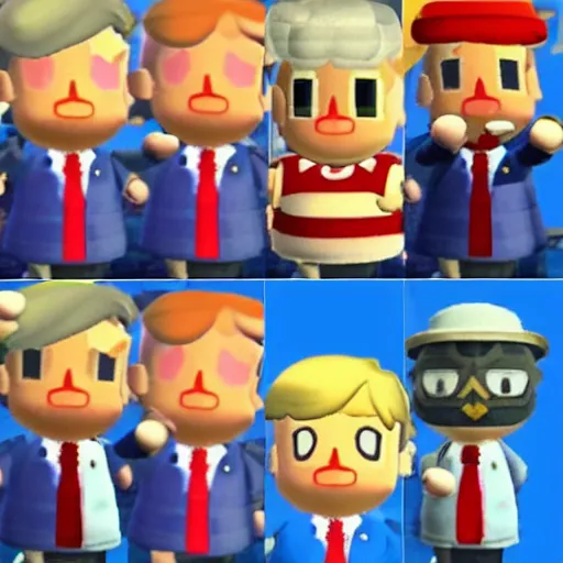 Image similar to Donald Trump in Animal Crossing