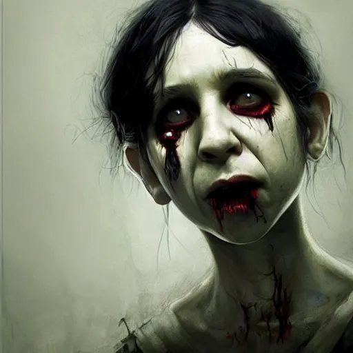 Prompt: young pj harvey as a zombie, 7 days to die zombie, realistic proportions, fine art, award winning, intricate, elegant, sharp focus, cinematic lighting, digital painting, 8 k concept art, art by brom, art by guweiz and z. w. gu, art by michael hussar, 8 k