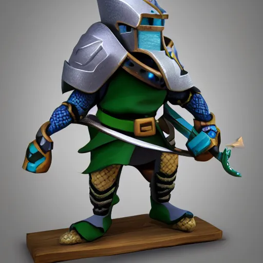 Image similar to a clash royale unit model of a snake knight