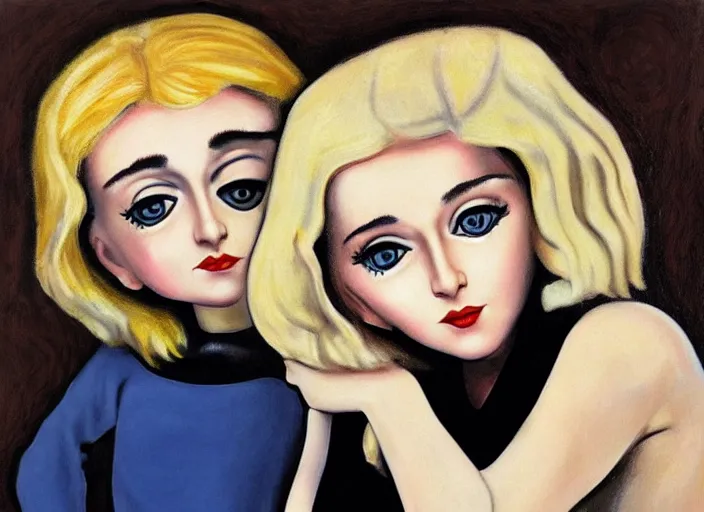 Image similar to Madonna in Margaret Keane style