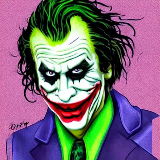 Image similar to the joker as a punk