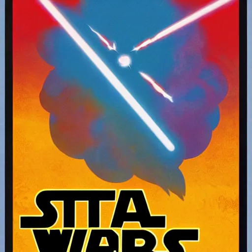 Image similar to Star Wars A New Hope Poster in the art style of Georgia O'keeffe, Flowers