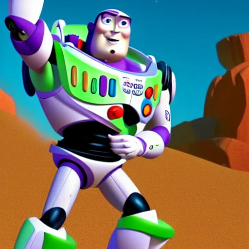 Image similar to buzz lightyear fighting woody