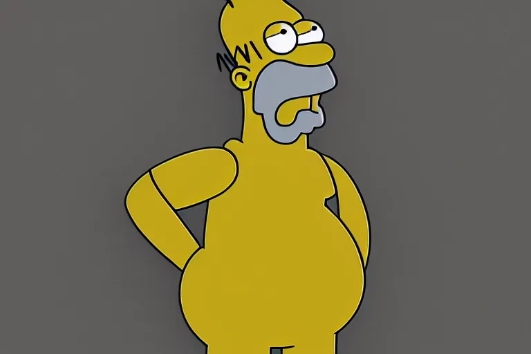 Image similar to Homer Simpson, nightmare render, hyper realistic, jumpscare, vent photo