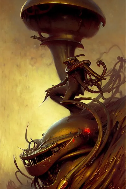 Image similar to dr eggman by gaston bussiere bayard wu, greg rutkowski, giger, maxim verehin