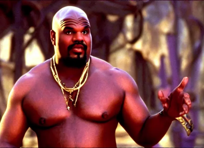 Image similar to film still of sinbad as kazaam in the movie kazaam 1 9 9 6