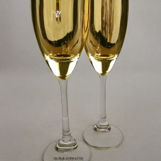 Prompt: big high fantasy ornate champagne glasses bubbles