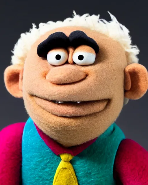 Image similar to hank schrader as a muppet. highly detailed felt. hyper real photo. 4 k.