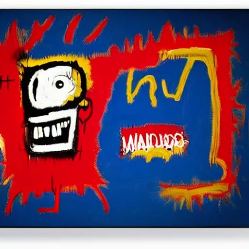 Image similar to crazy mad man screaming, by jean - michel basquiat