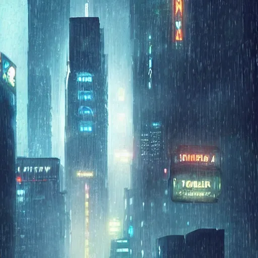 Image similar to some kind of blade runner city with some cool hero