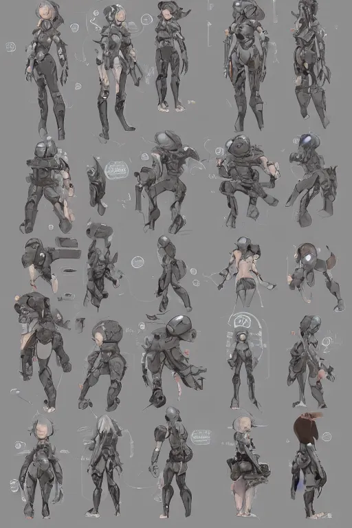 Image similar to the cute cyborg mother, character concept, character reference sheet, front and side views, by Makoto Shinkai, Stanley Artgerm Lau, WLOP, Rossdraws, James Jean, Andrei Riabovitchev, Marc Simonetti, krenz cushart, Sakimichan, trending on ArtStation, digital art, character design, lou romano color scheme