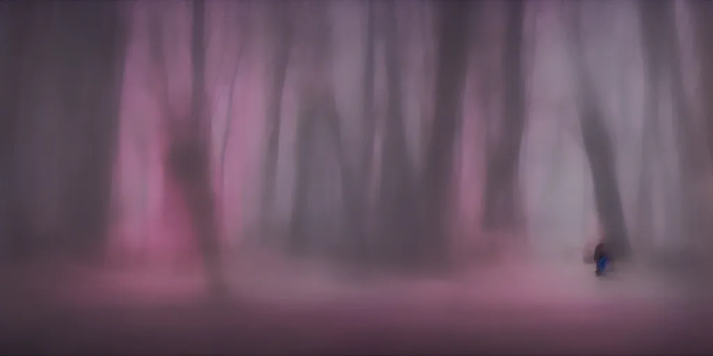 Image similar to screenshot of Luke Skywalker in dark jedi robe is lost on a surreal pink planet with black trees, minamilist 1970s sci fi film by Stanely Kubrick film, color kodak, Ektachrome, anamorphic lenses, detailed faces, hyper-realistic, photoreal, detailed portrait, moody award winning cinematography, beautiful lighting