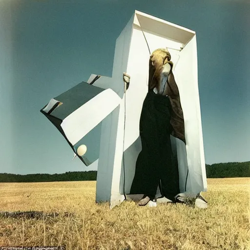 Image similar to A photograph. A rip in spacetime. Did this device in his hand open a portal to another dimension or reality?! by Tim Walker tender