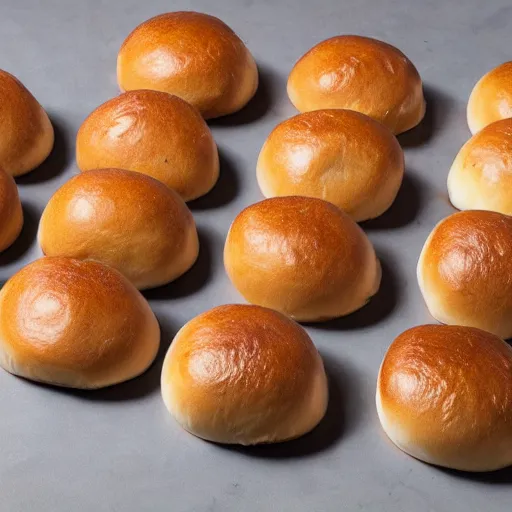 Prompt: very soft and toasted buns, perfectly cooked, no imperfections, studio lighting